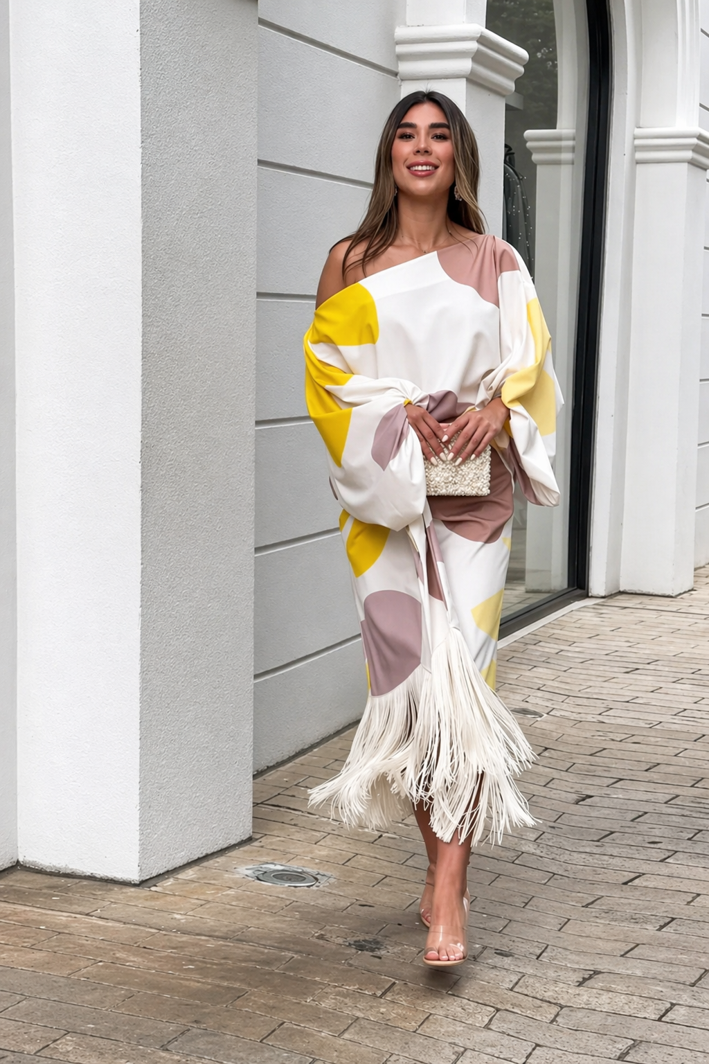 Saylor - Vestido con flecos de lujo