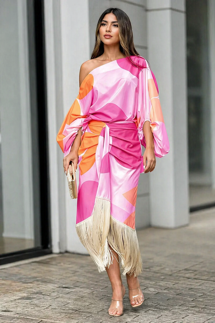Saylor - Vestido con flecos de lujo