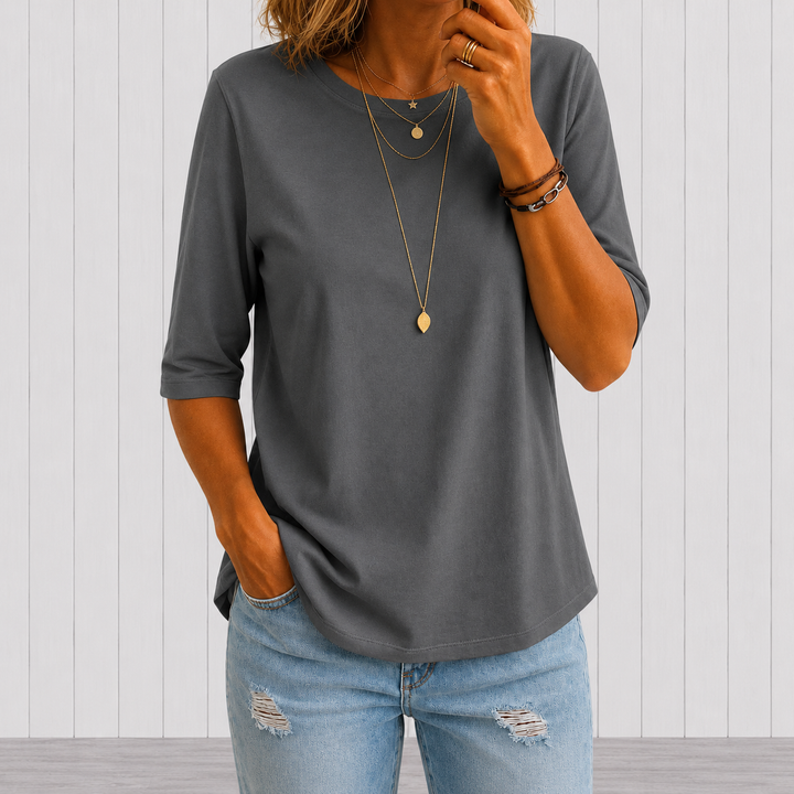 Isara - Playera de media manga suave al tacto