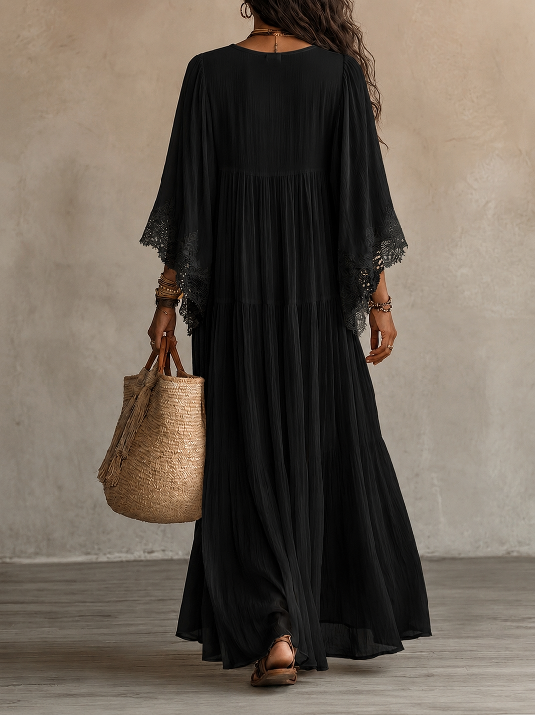 Annelis - Vestido maxi etéreo