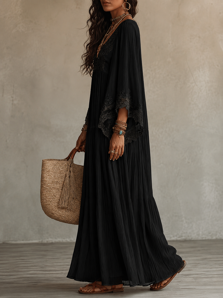 Annelis - Vestido maxi etéreo