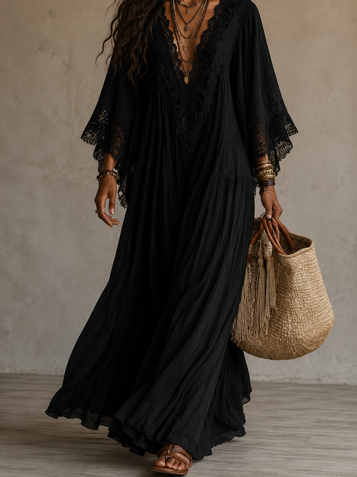 Annelis - Vestido maxi etéreo
