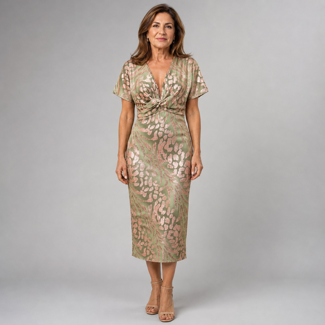 Bellisse - Vestido midi texturizado