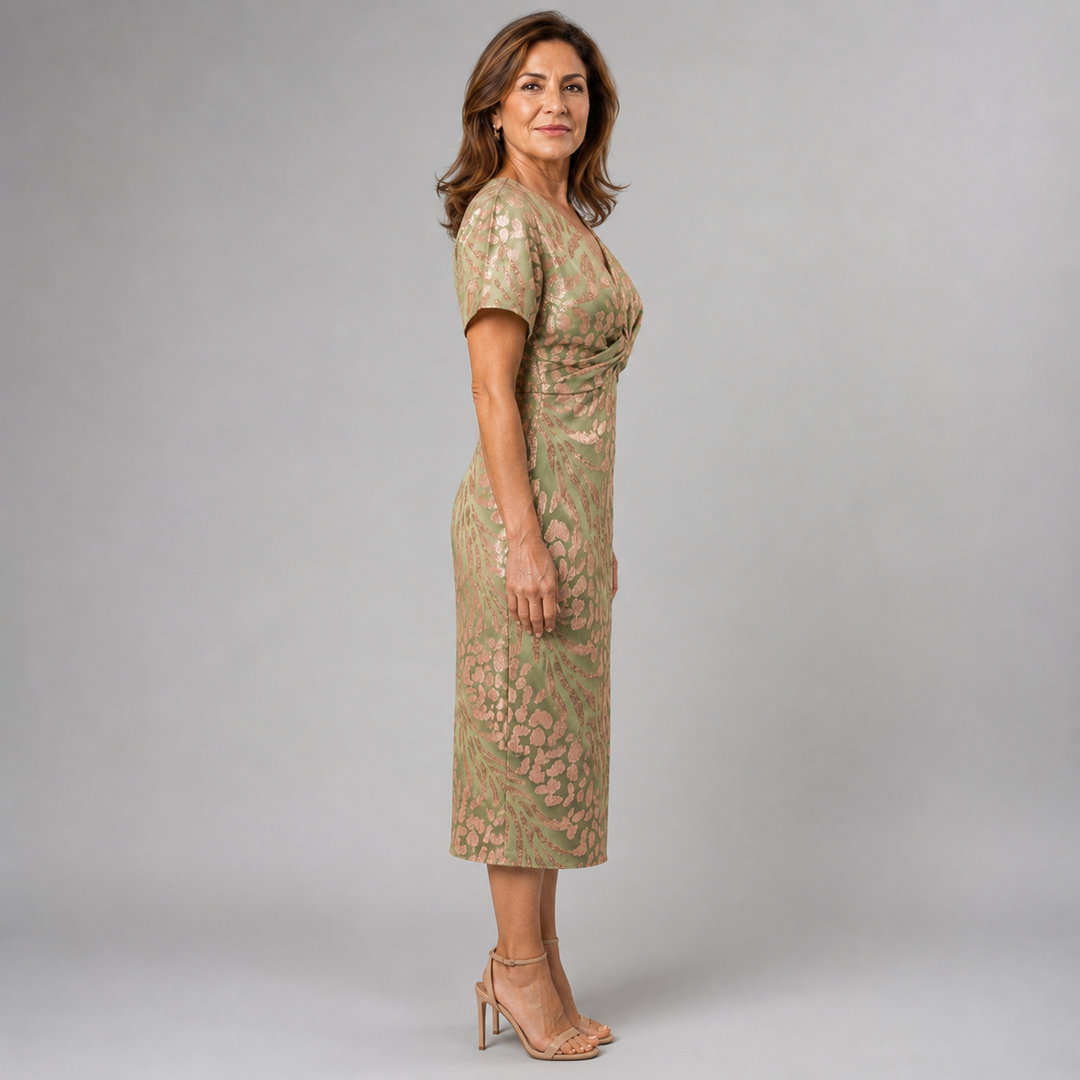 Bellisse - Vestido midi texturizado
