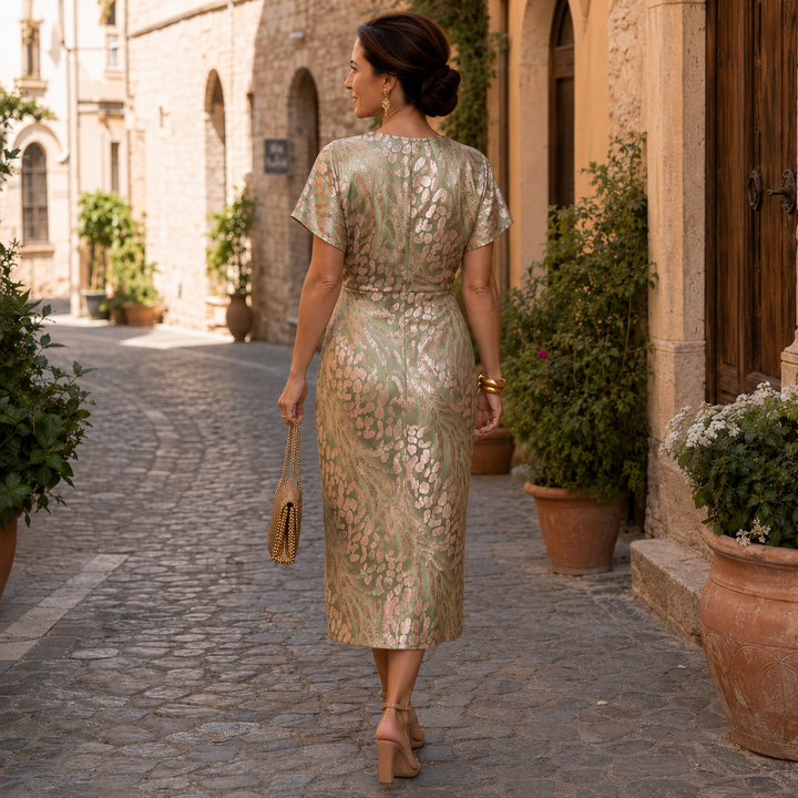 Bellisse - Vestido midi texturizado