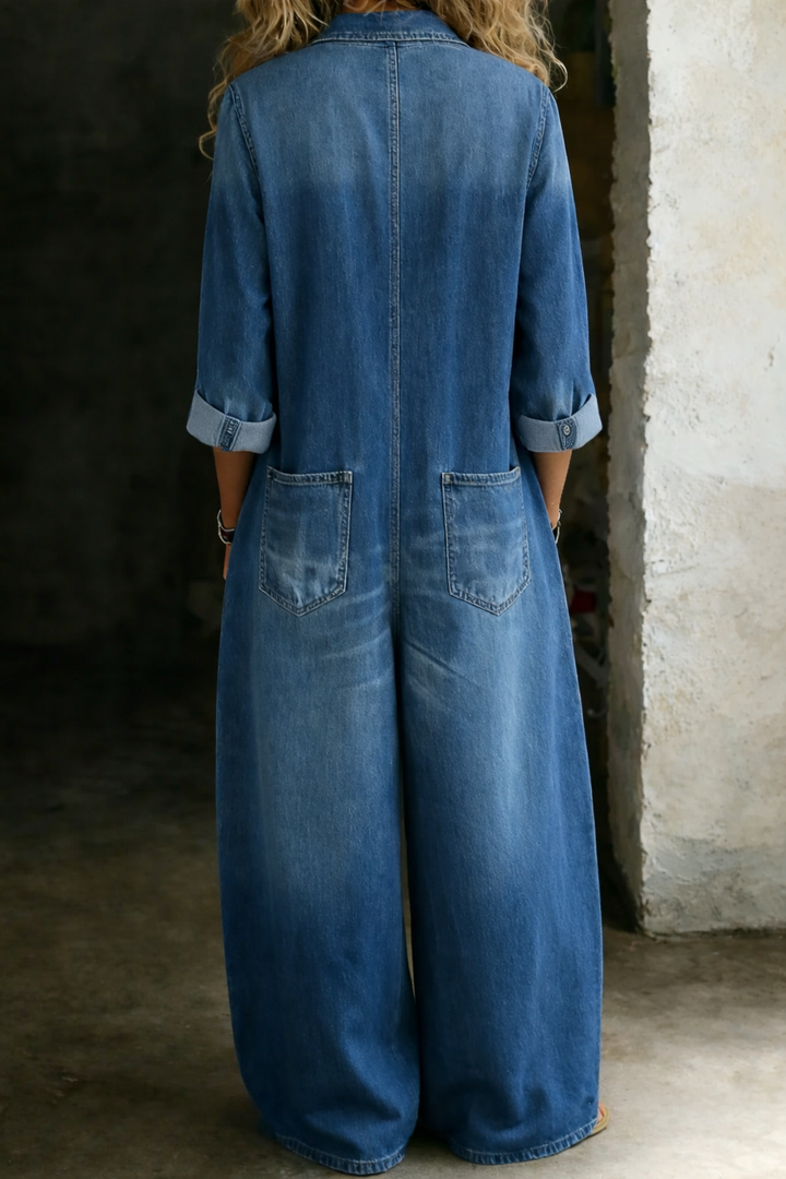 Thalassa - Jumpsuit casual de mezclilla