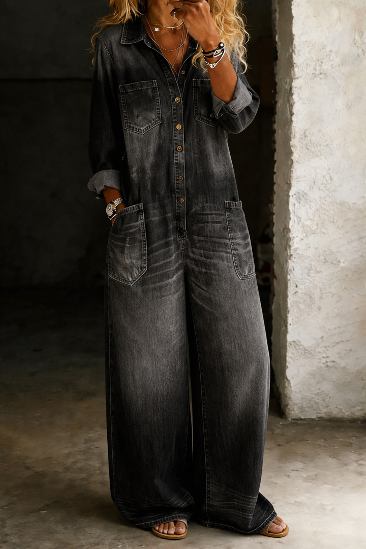 Thalassa - Jumpsuit casual de mezclilla
