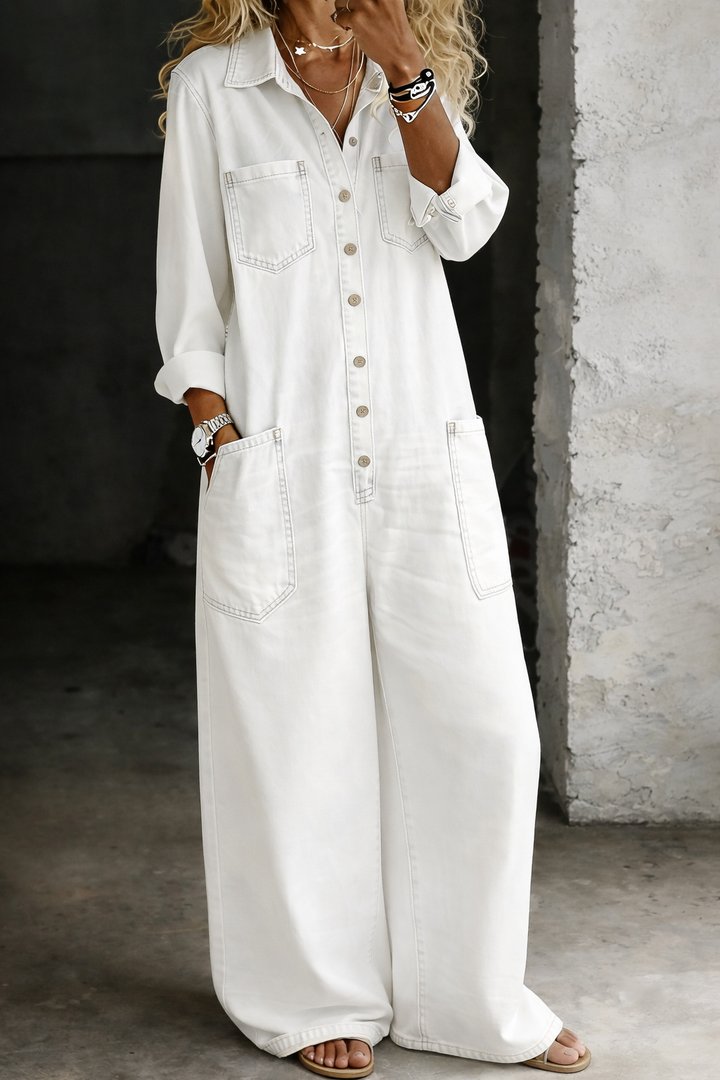 Thalassa - Jumpsuit casual de mezclilla
