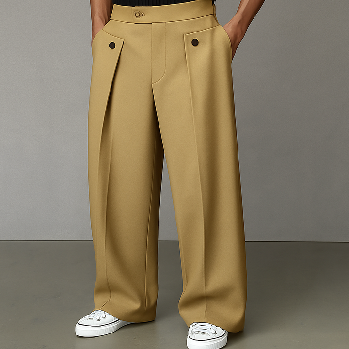 Raliyah - Pantalón plisado suave al tacto