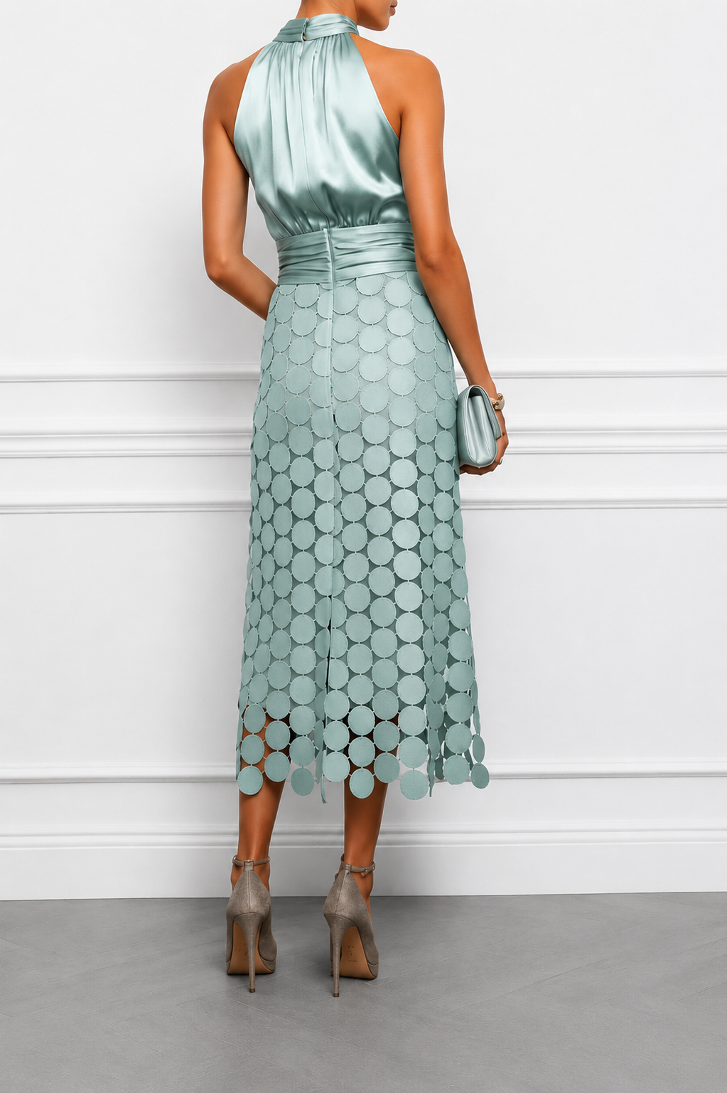 Kateline - Vestido halter midi de lujo