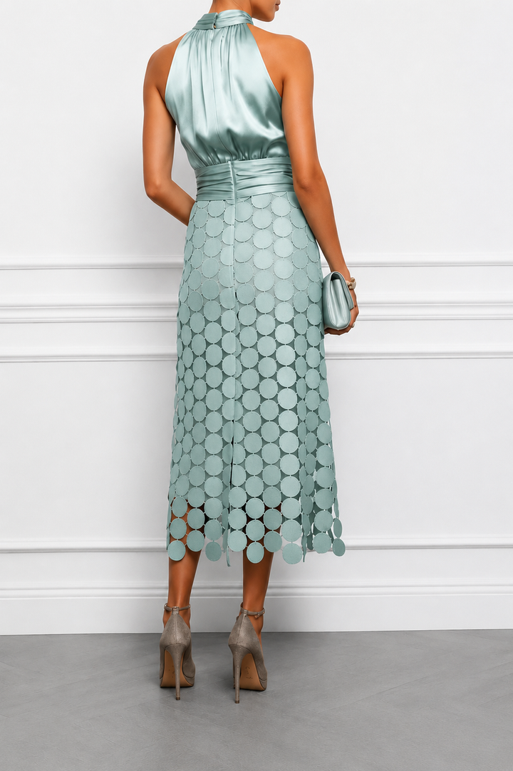 Kateline - Vestido halter midi de lujo