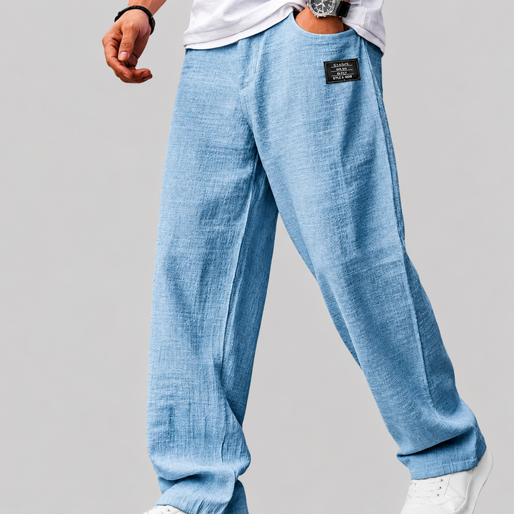 Ashwin - Pantalón de lino con corte relajado