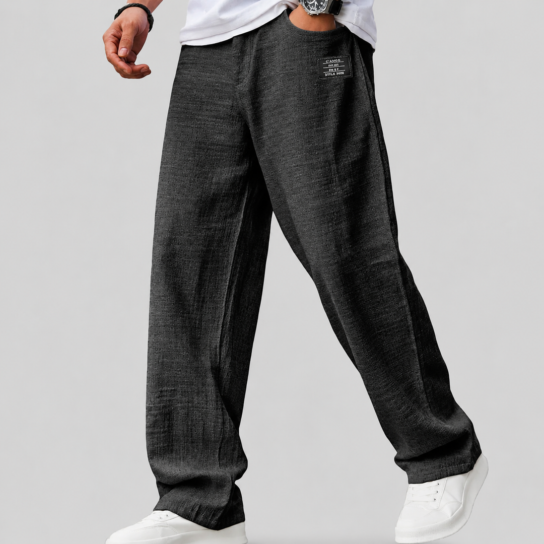 Ashwin - Pantalón de lino con corte relajado