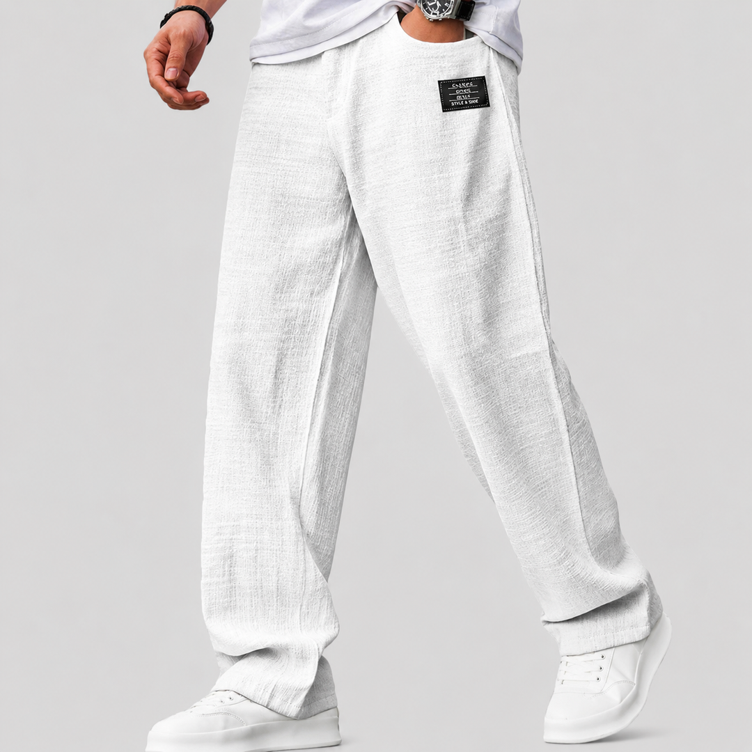 Ashwin - Pantalón de lino con corte relajado