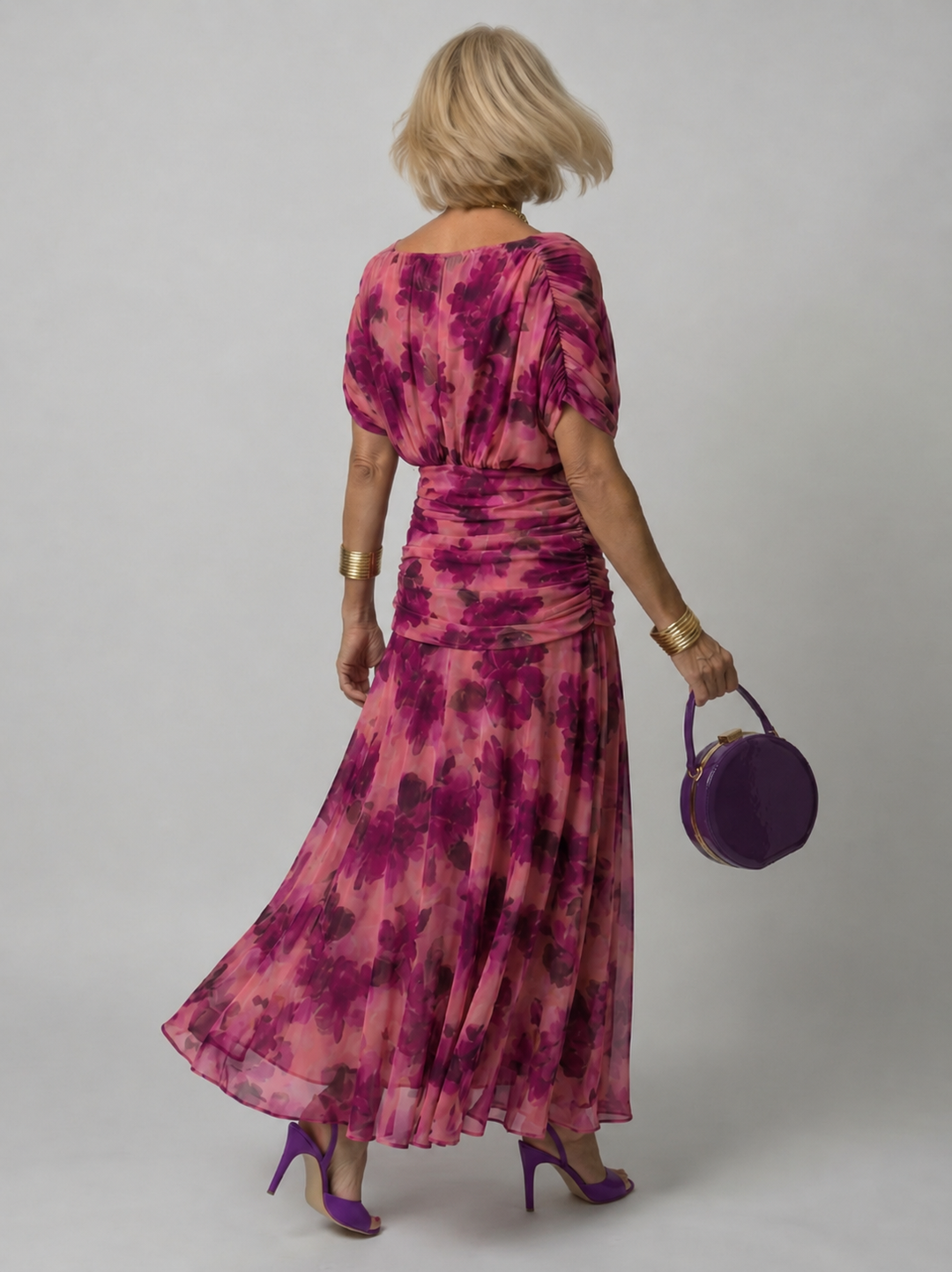 Galatea - Vestido midi ligero con hombros descubiertos