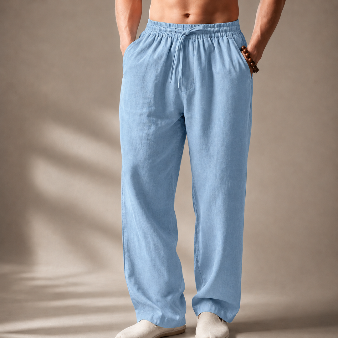 Auberon - Pantalón de lino de corte relajado