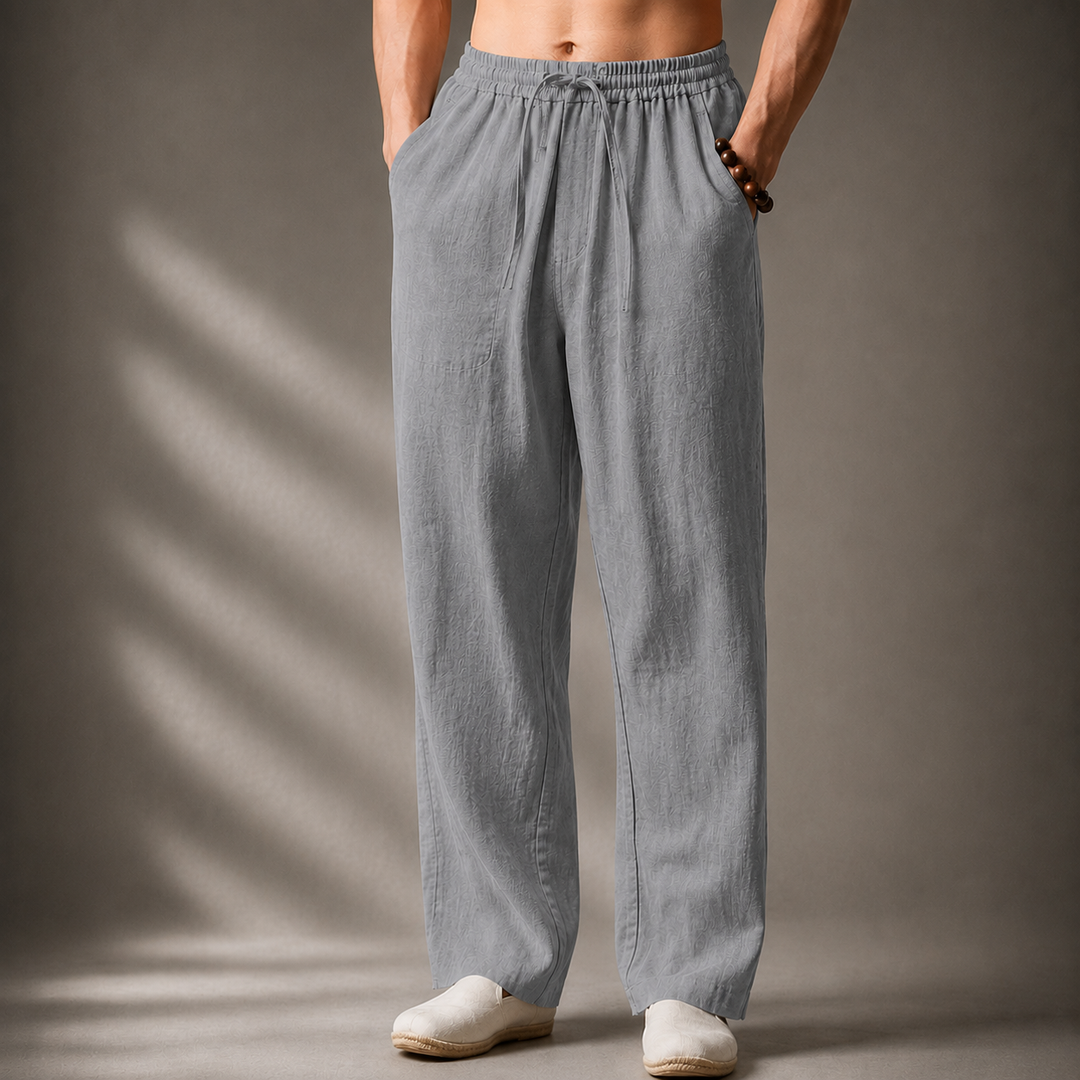 Auberon - Pantalón de lino de corte relajado
