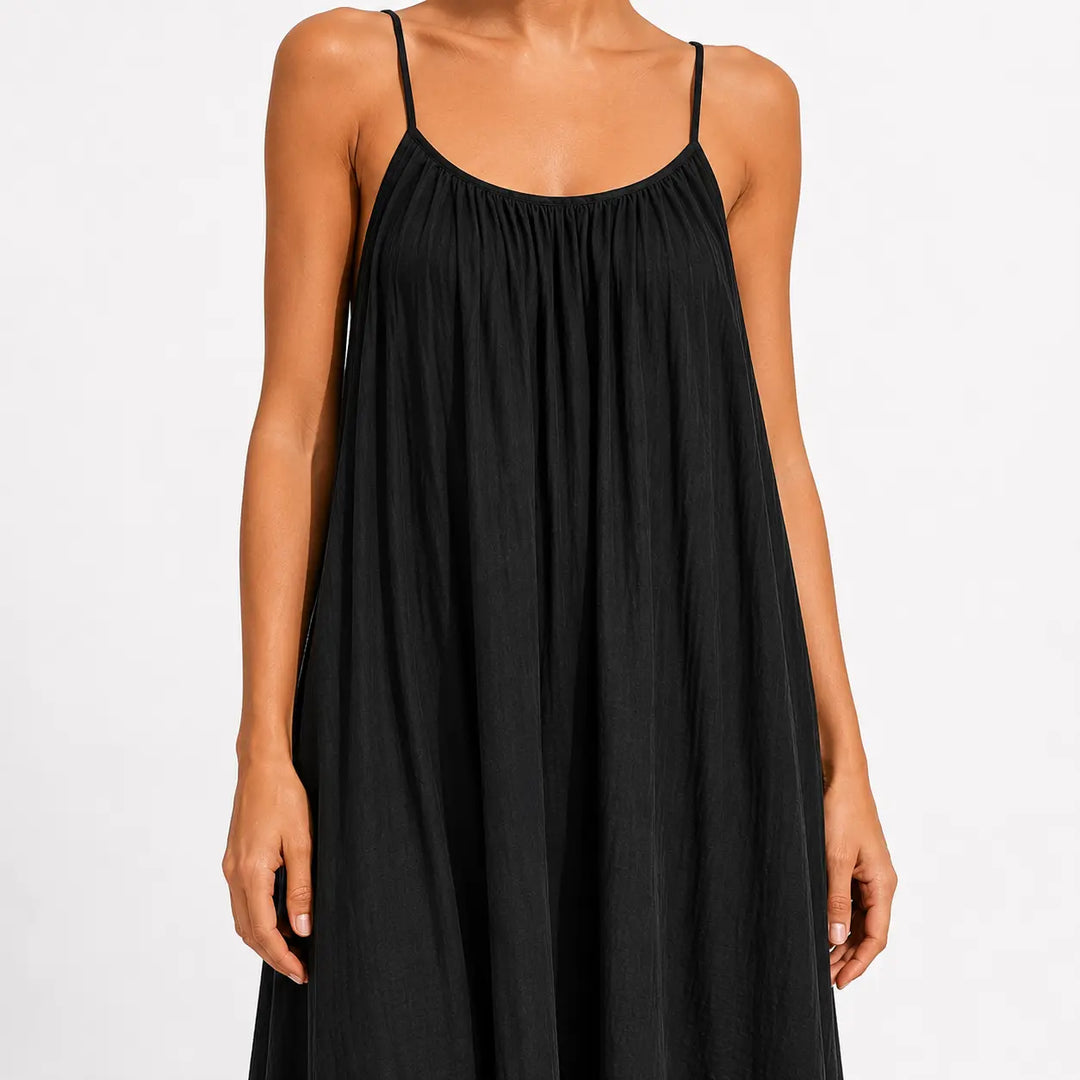 Melody - Vestido midi cruzado con escote en V y tacto suave