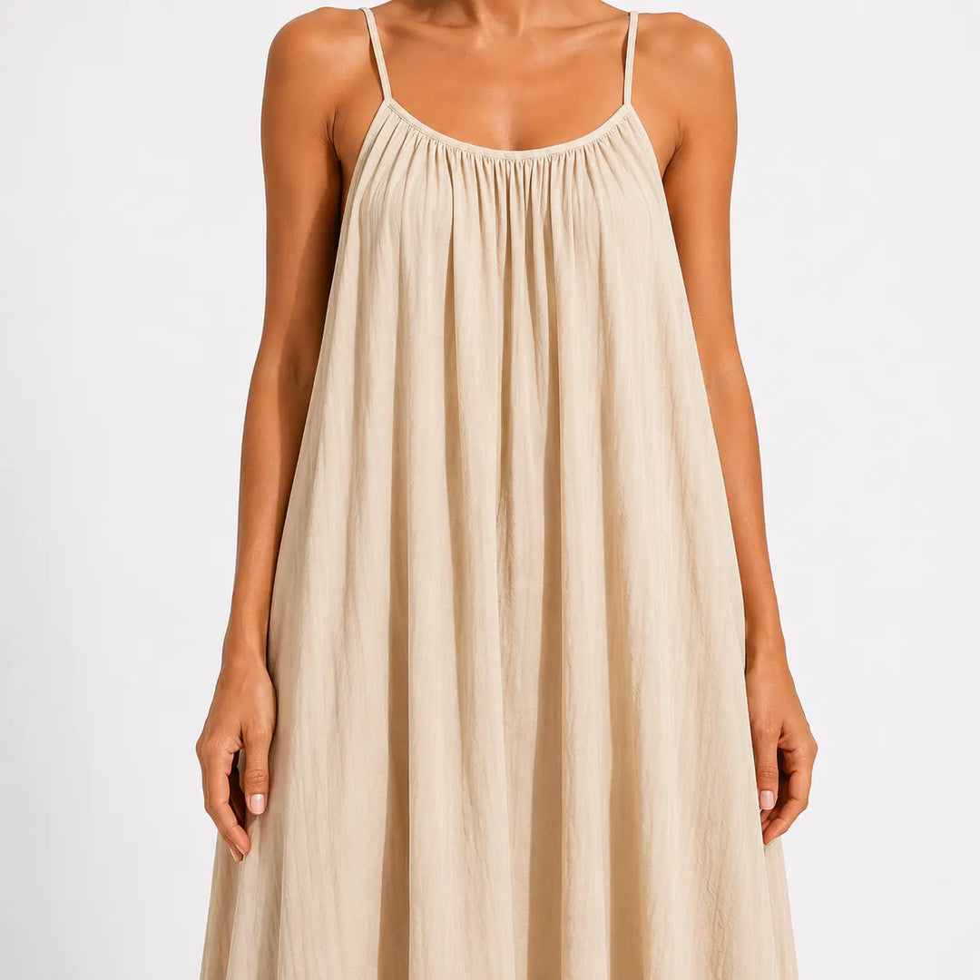 Melody - Vestido midi cruzado con escote en V y tacto suave