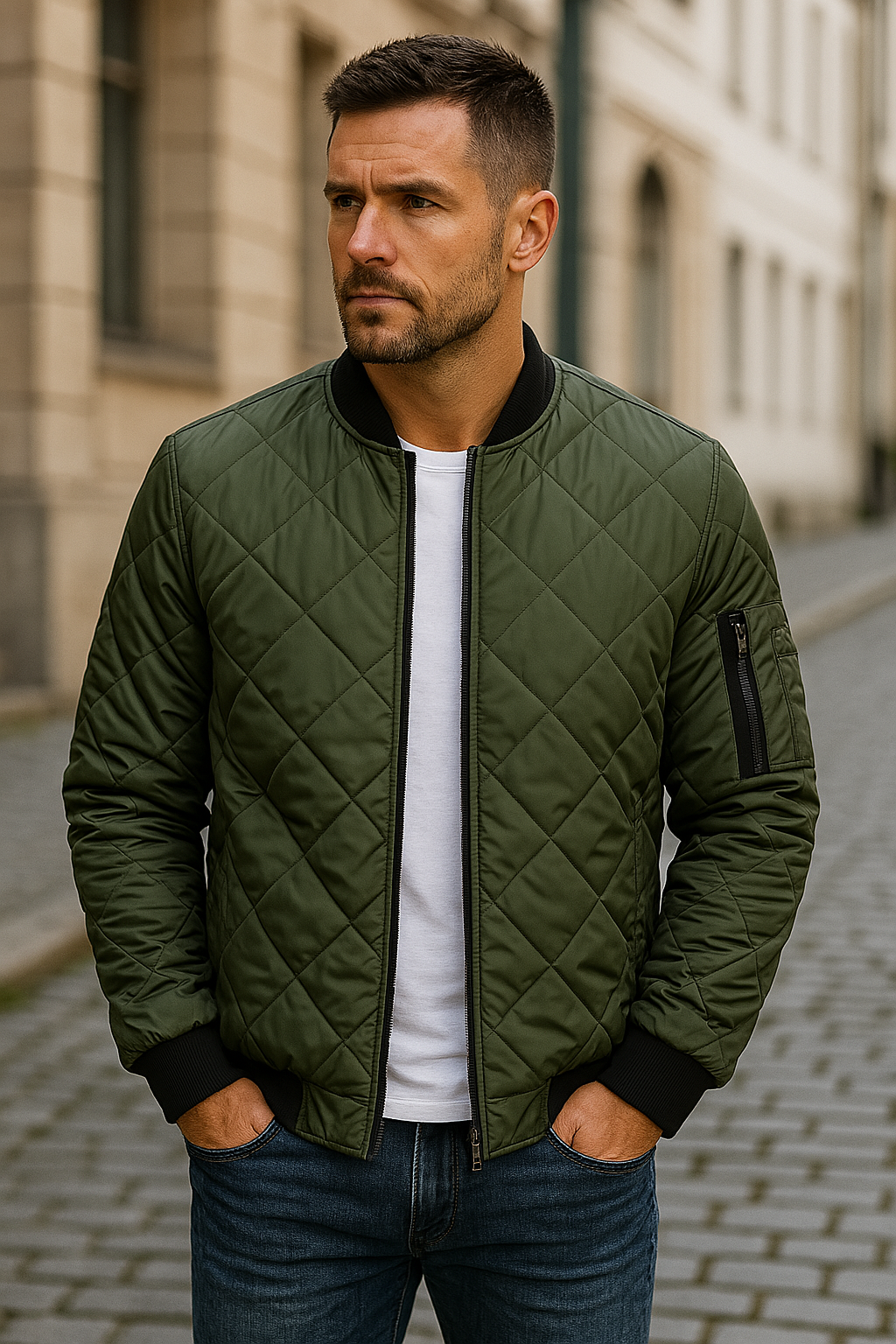 Tanner - Chamarra bomber acolchada