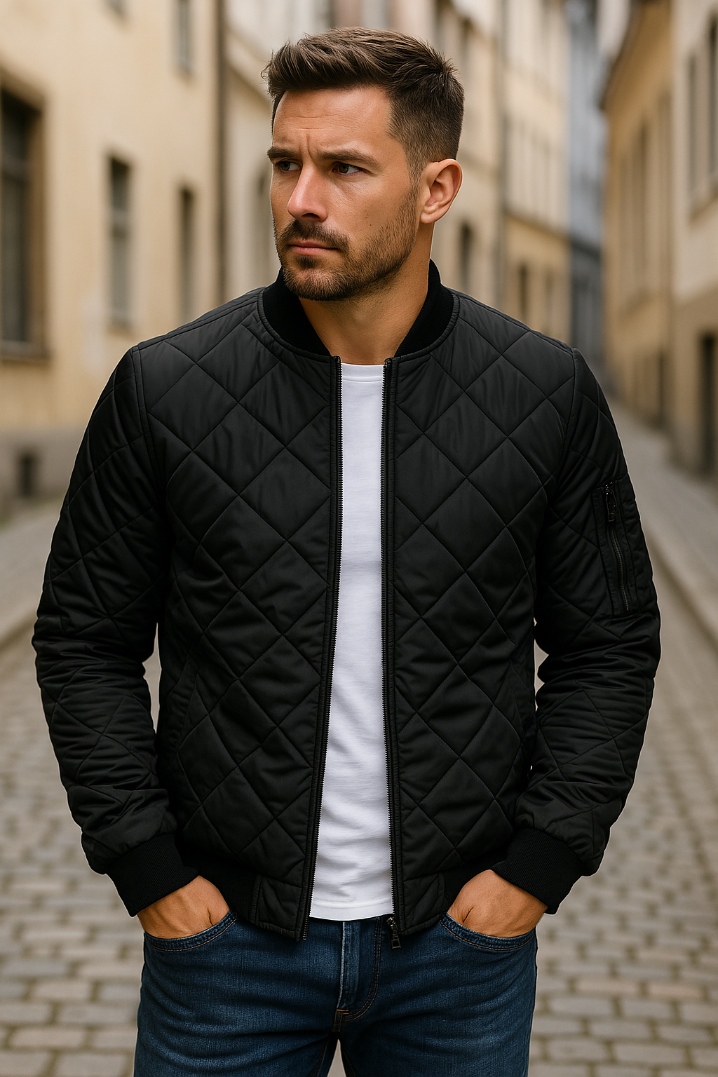 Tanner - Chamarra bomber acolchada