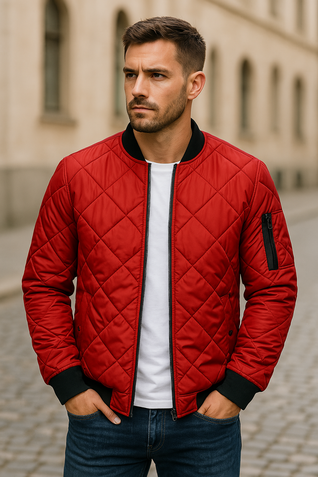 Tanner - Chamarra bomber acolchada
