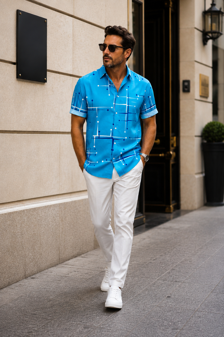 Norbridge - Camisa de playa suave al tacto para hombre