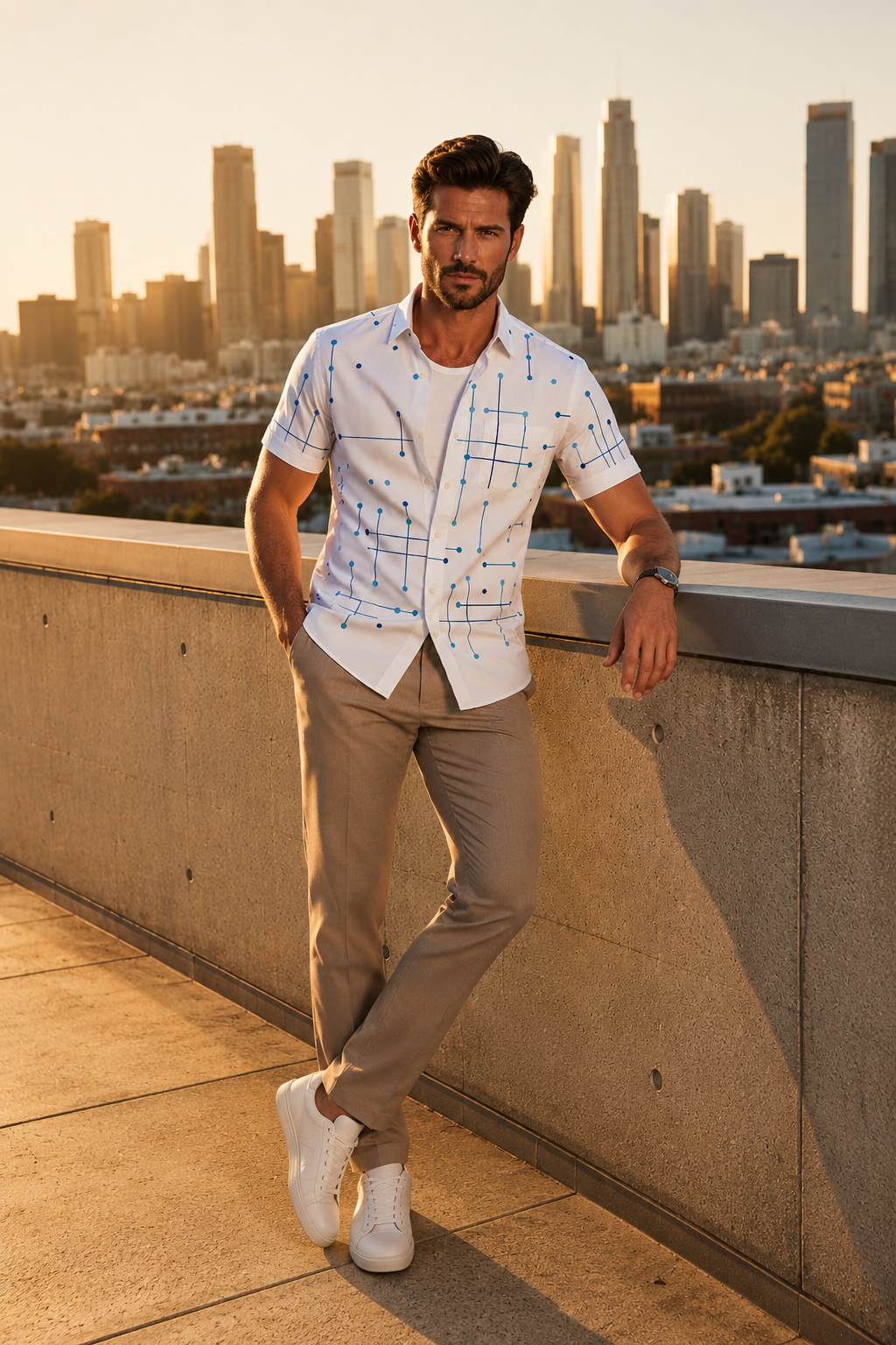 Norbridge - Camisa de playa suave al tacto para hombre