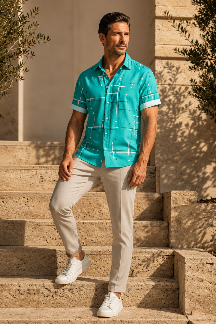 Norbridge - Camisa de playa suave al tacto para hombre