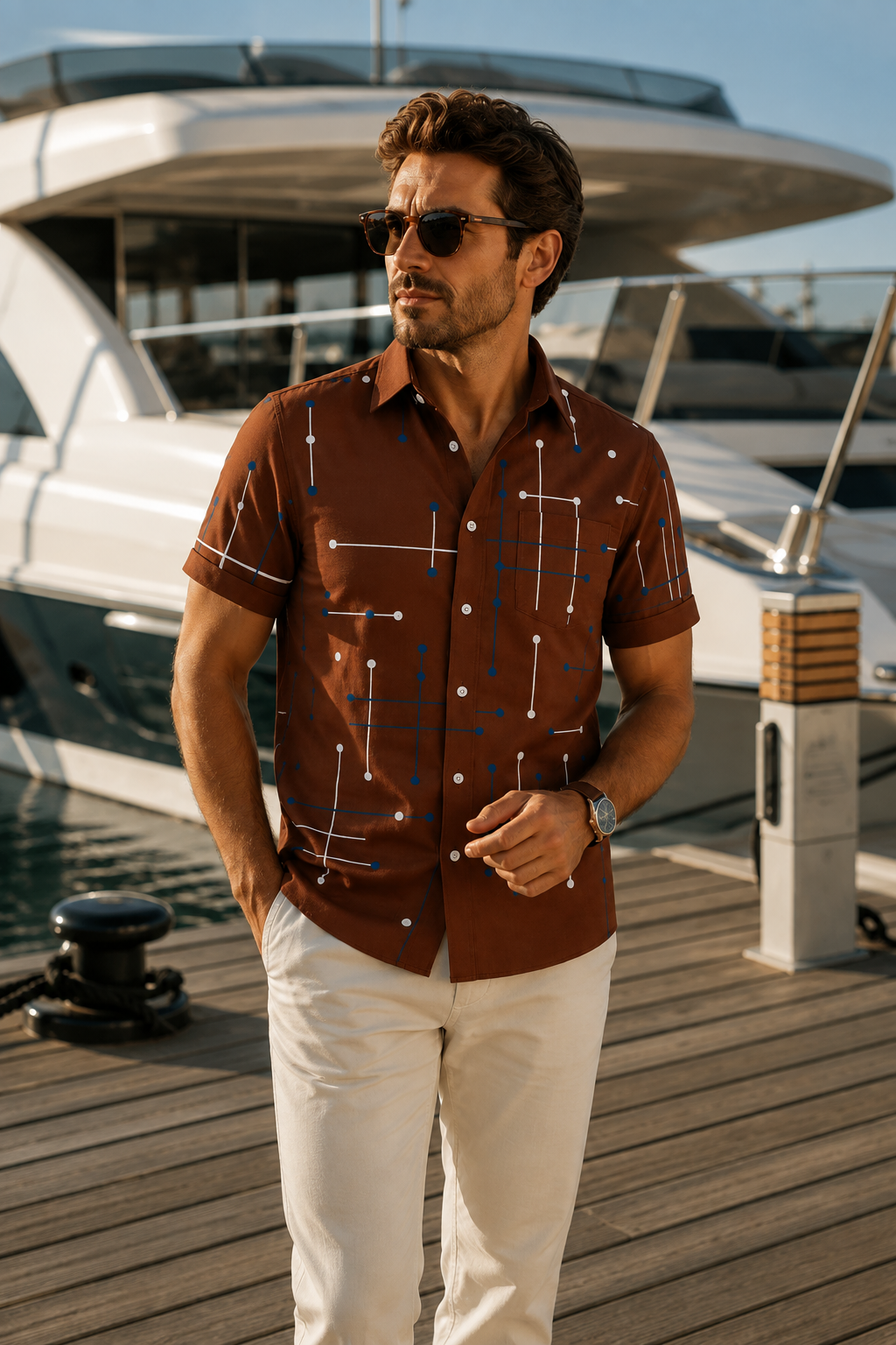 Norbridge - Camisa de playa suave al tacto para hombre