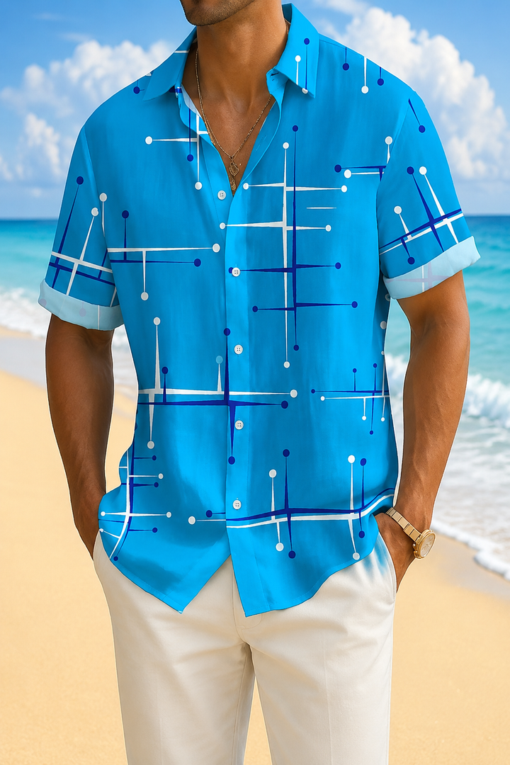 Norbridge - Camisa de playa suave al tacto para hombre