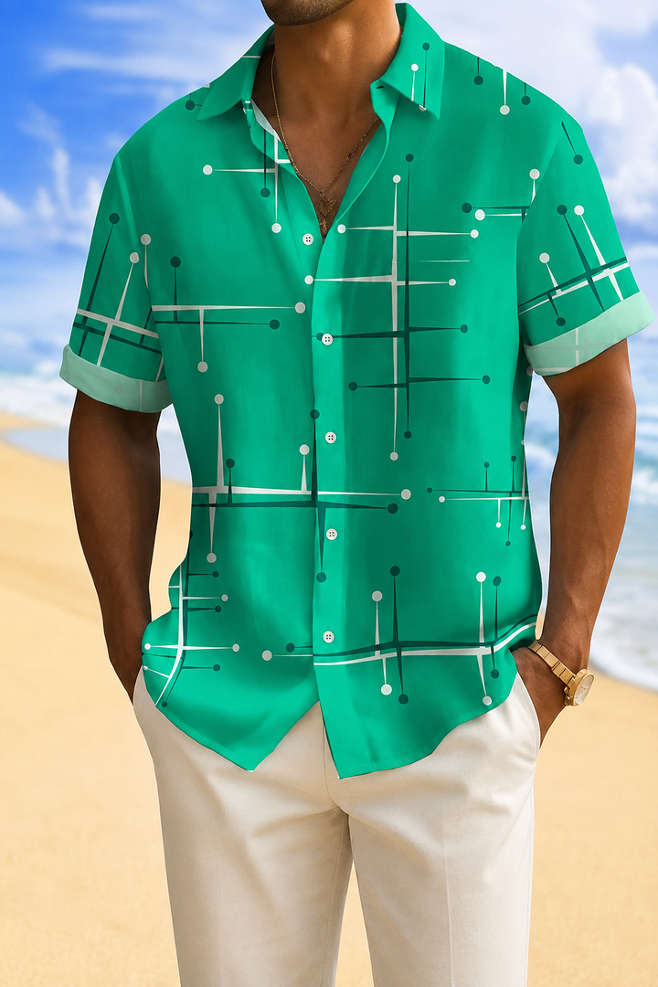 Norbridge - Camisa de playa suave al tacto para hombre