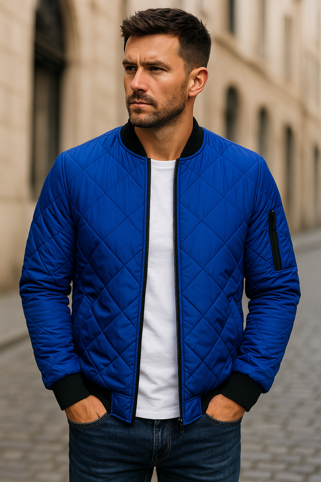 Tanner - Chamarra bomber acolchada