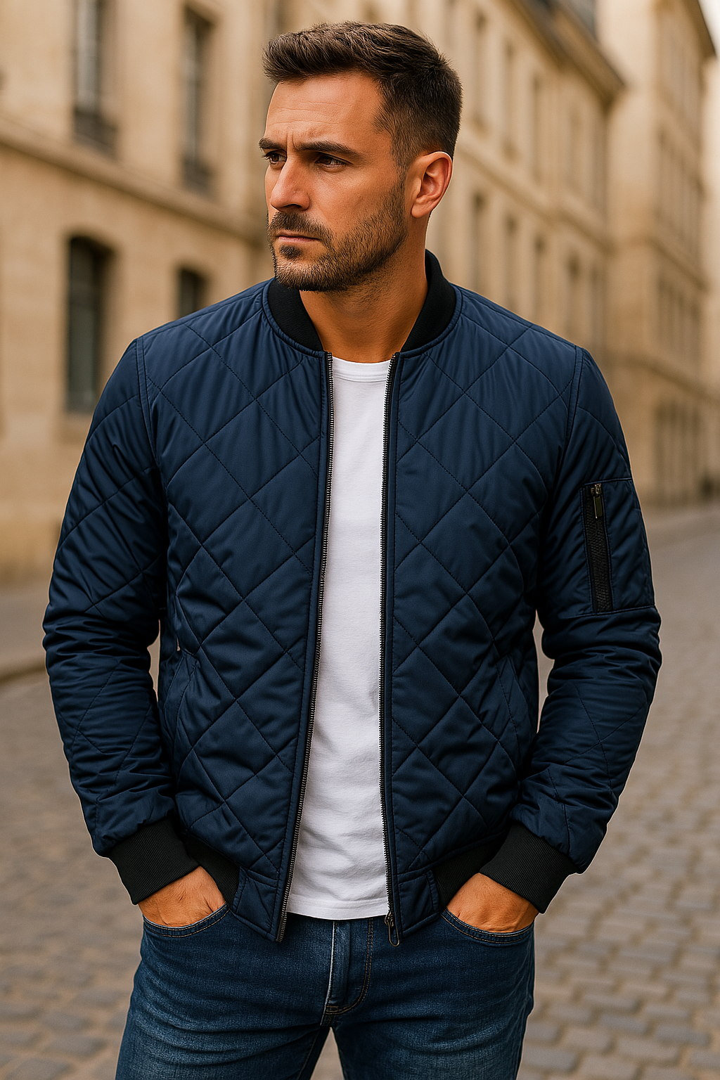 Tanner - Chamarra bomber acolchada