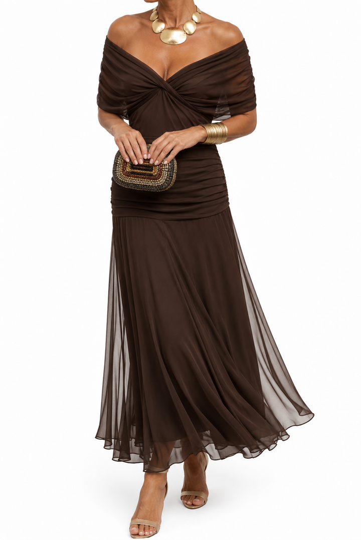 Nola - Vestido de noche etéreo de corte sirena