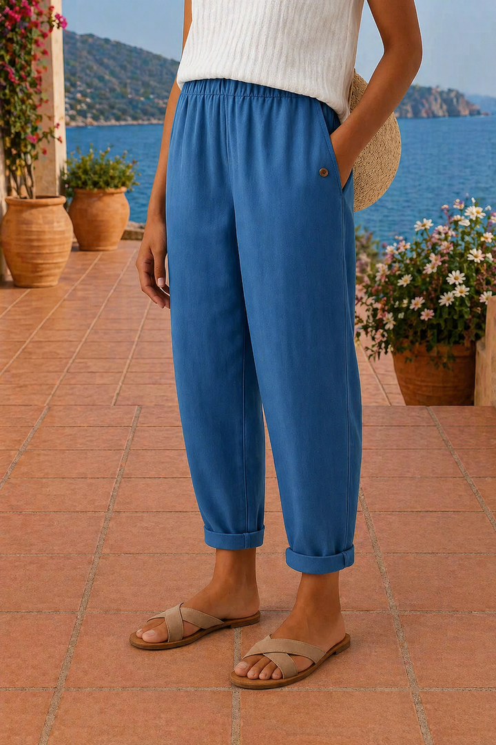 Maravelle - Pantalones de pierna ancha y frescos
