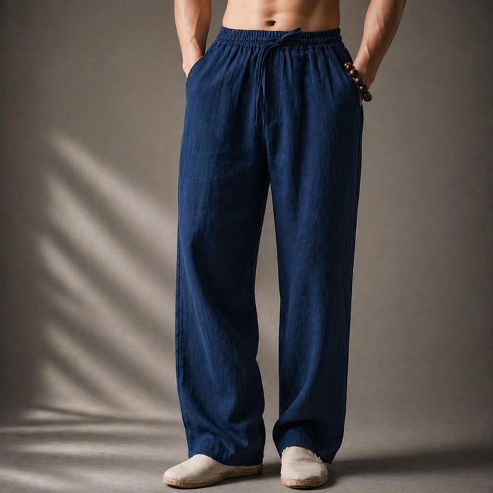 Auberon - Pantalón de lino de corte relajado