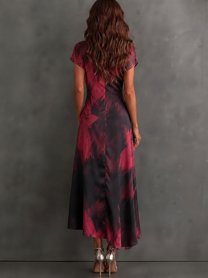 Roselle - Maxivestido con cuello camisero y caída sedosa