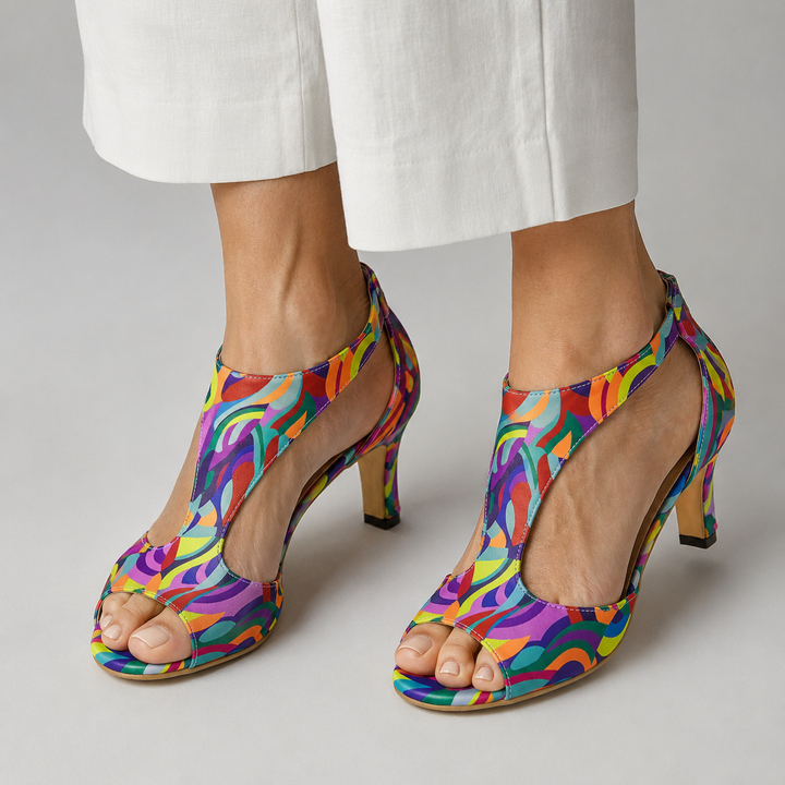 Corabelle - Sandalias elegantes de tacón con tira en T