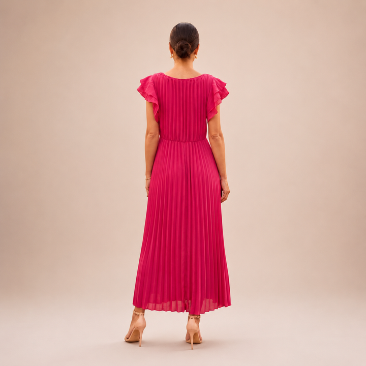 Novalie - Vestido largo plisado fluido