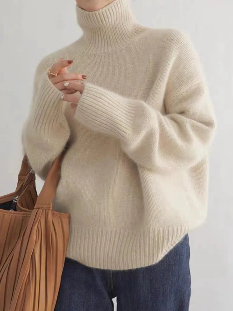 Acantha - Suéter de cuello de tortuga suave