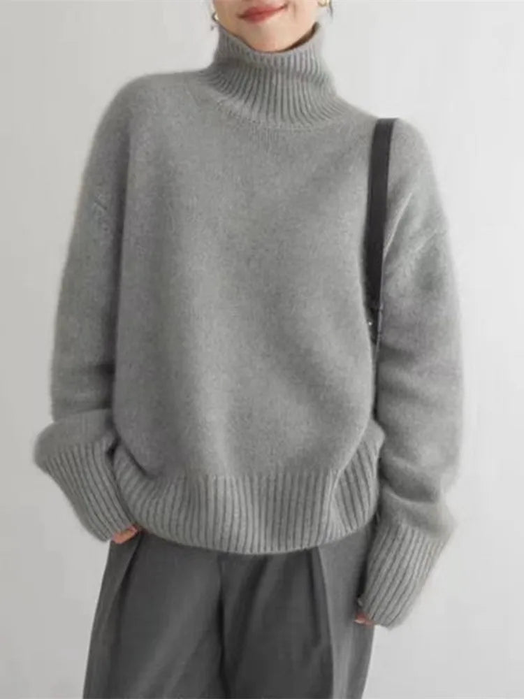 Acantha - Suéter de cuello de tortuga suave