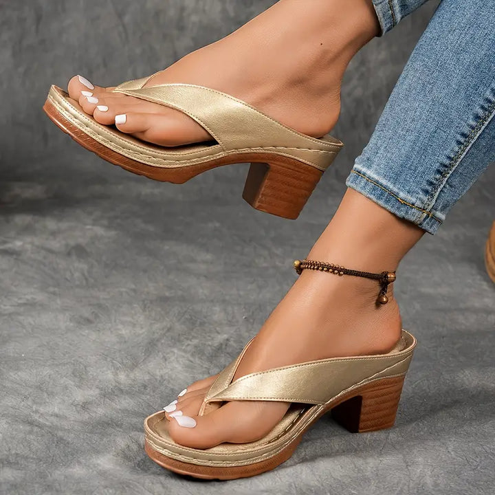 Alouette - Sandalias de tacón con plantilla acolchada