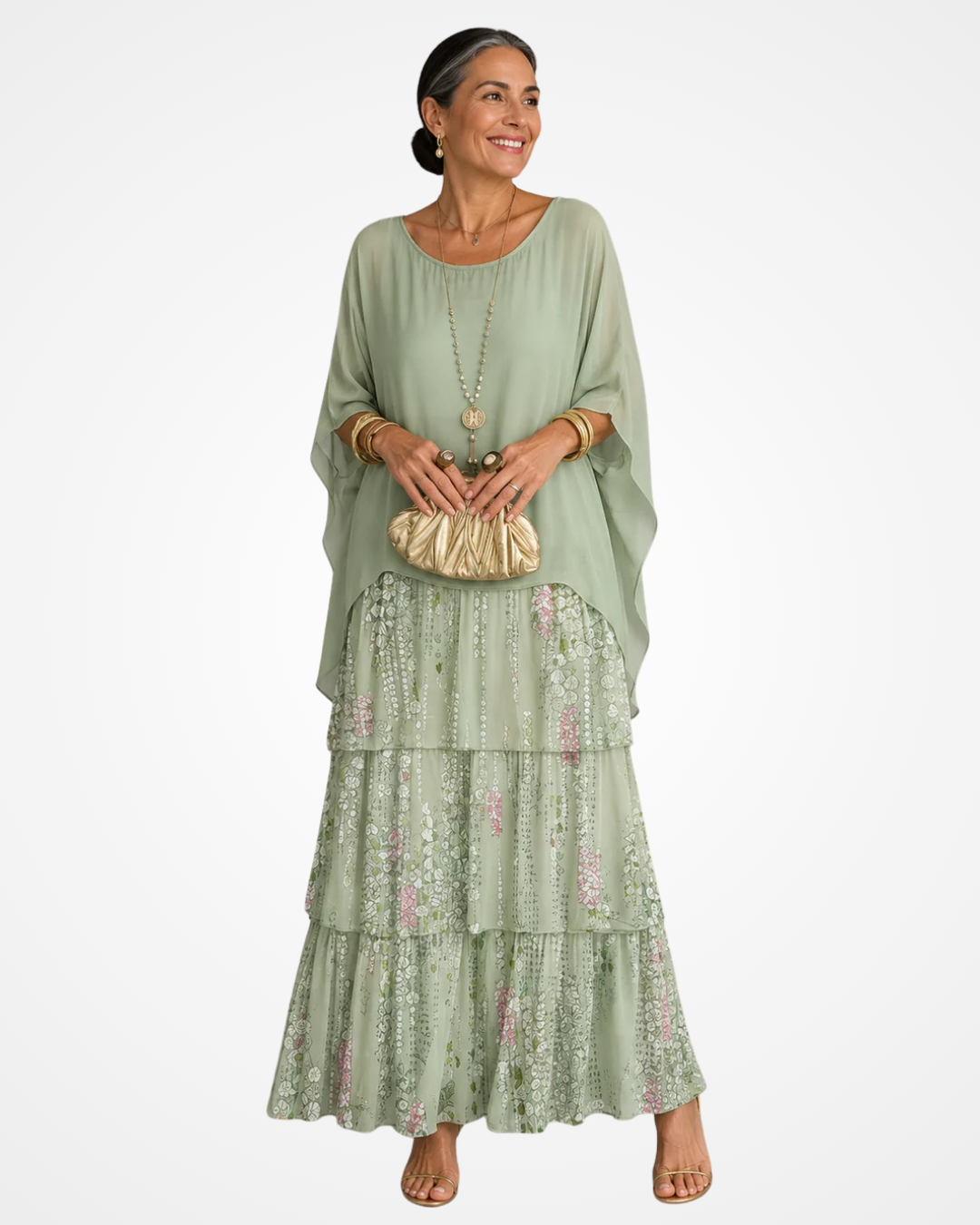 Sylvia - Vestido maxi fluido de tacto suave