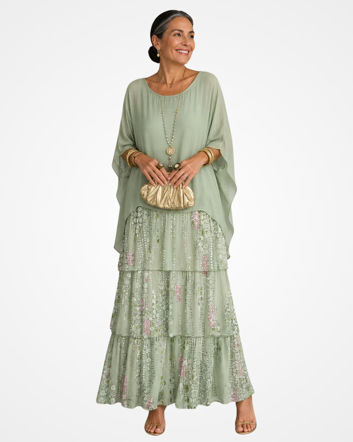 Sylvia - Vestido maxi fluido de tacto suave