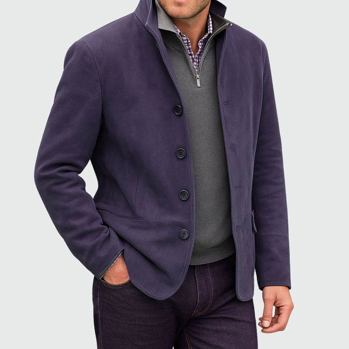Aberley - Chaqueta suave al tacto con botón al frente