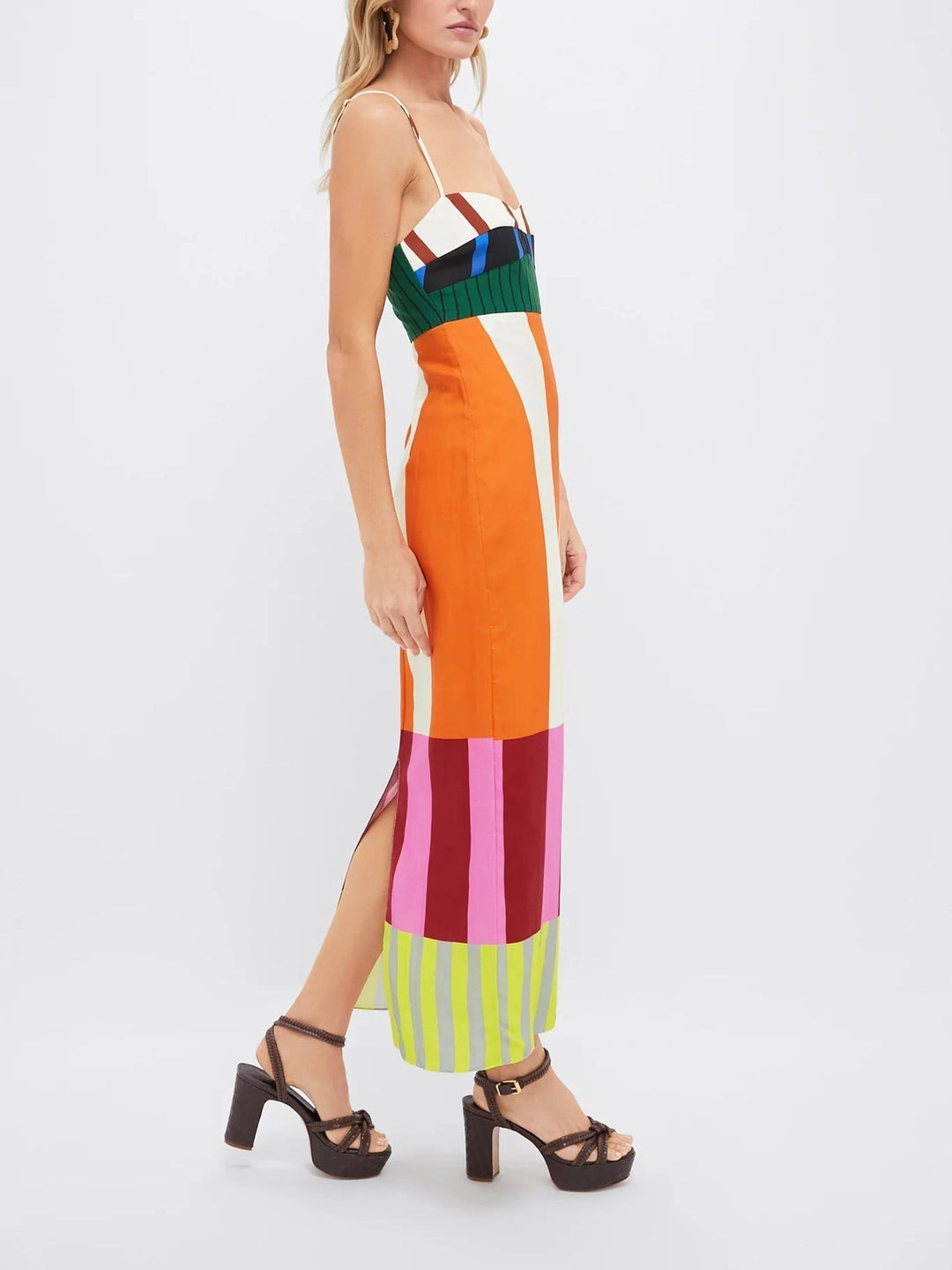 Norisse - Vestido veraniego a rayas de tacto suave