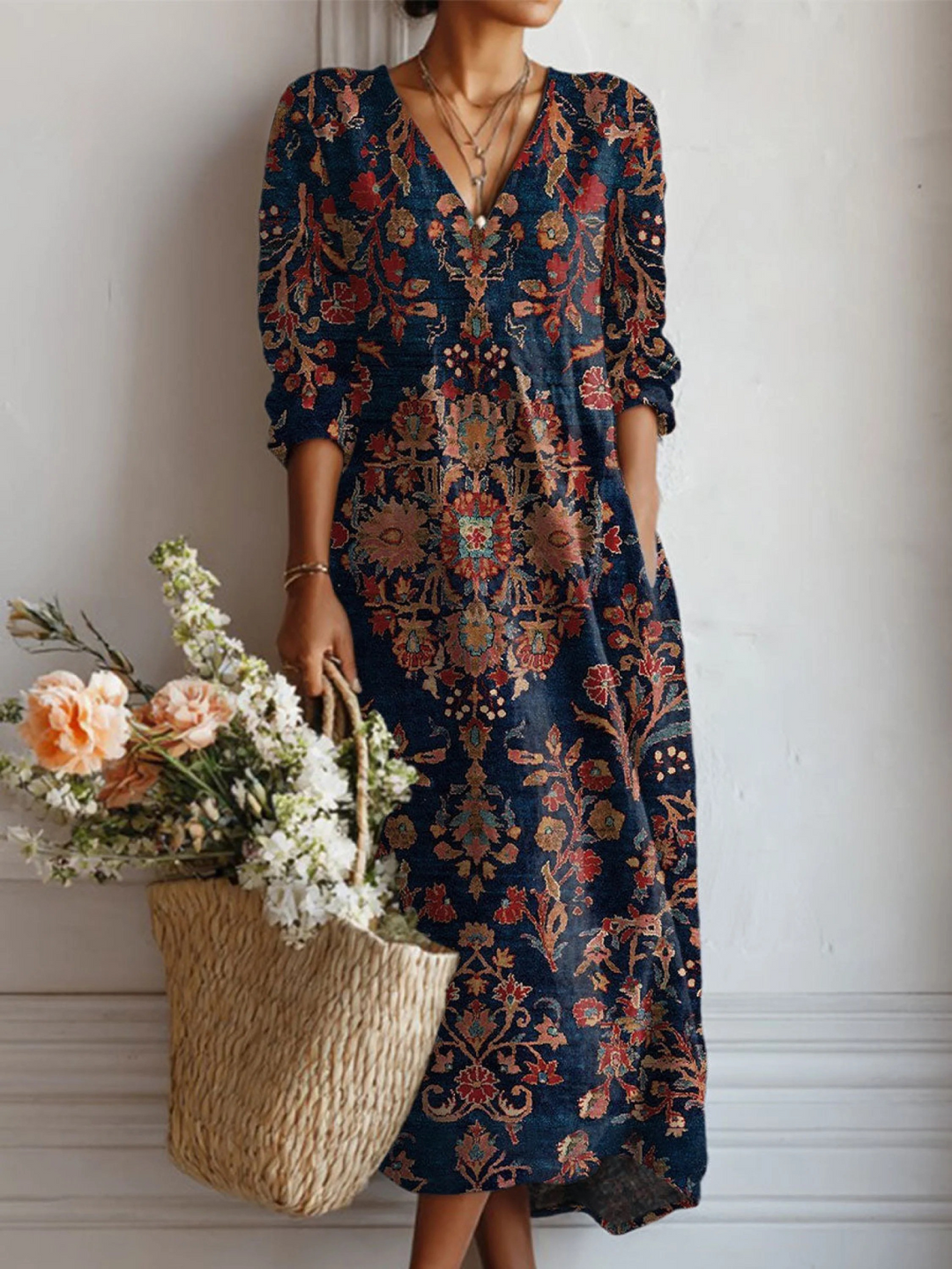 Felicidad - Vestido floral suave al tacto