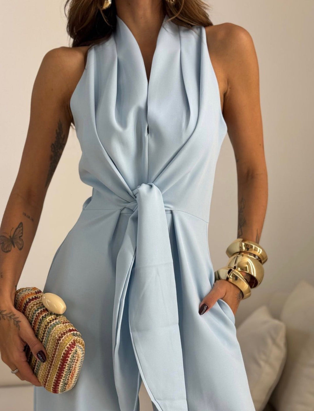 Ismerie - Jumpsuit fluido de pierna ancha