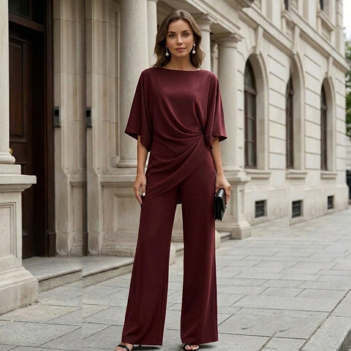 Laurisse - Conjunto de dos piezas elegante con mangas tipo capa